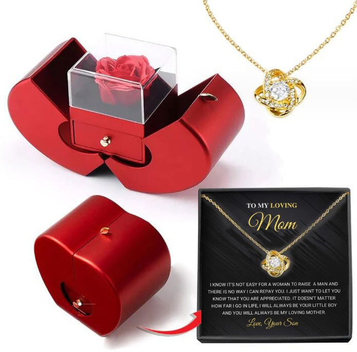 Eternal Rose Apple Necklace Gift Box