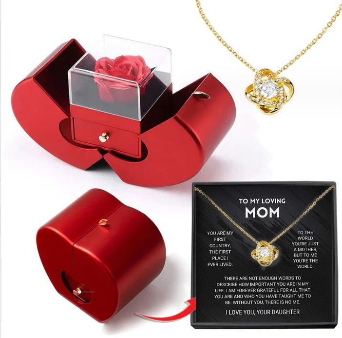 Eternal Rose Apple Necklace Gift Box