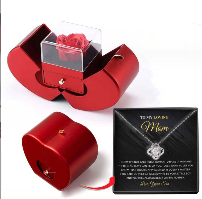 Eternal Rose Apple Necklace Gift Box