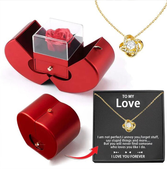 Eternal Rose Apple Necklace Gift Box